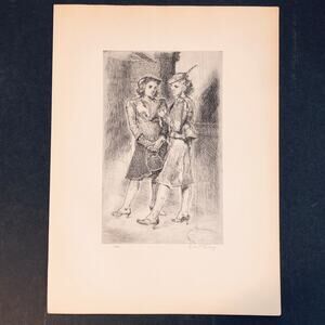 Isabel Bishop "Office Girls" Art 1930s Print Treasury Collection Sketch Vintage